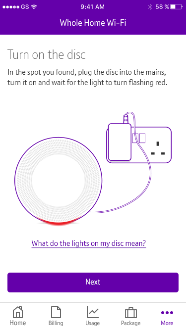 BT Complete WiFi - Turn on the disc