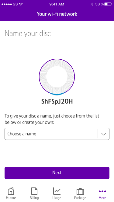 BT Complete WiFi - Name disc