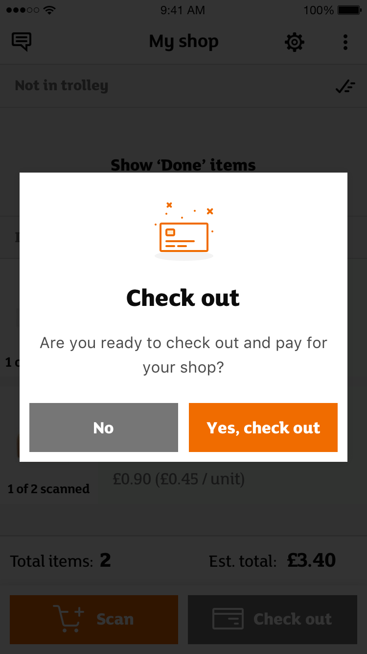 Sainsbury’s SmartShop - Check out