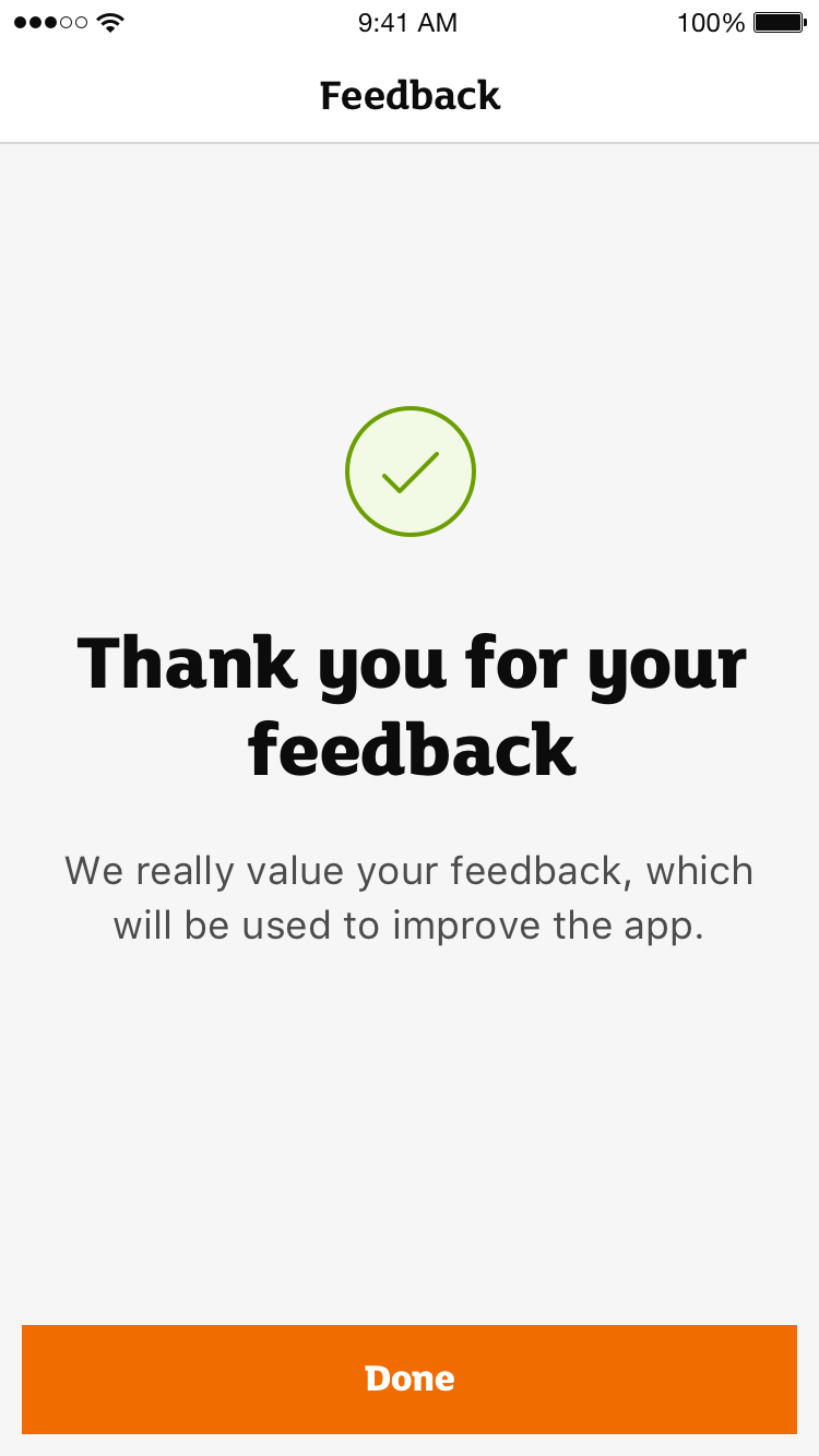 Sainsbury’s SmartShop - Feedback thanks