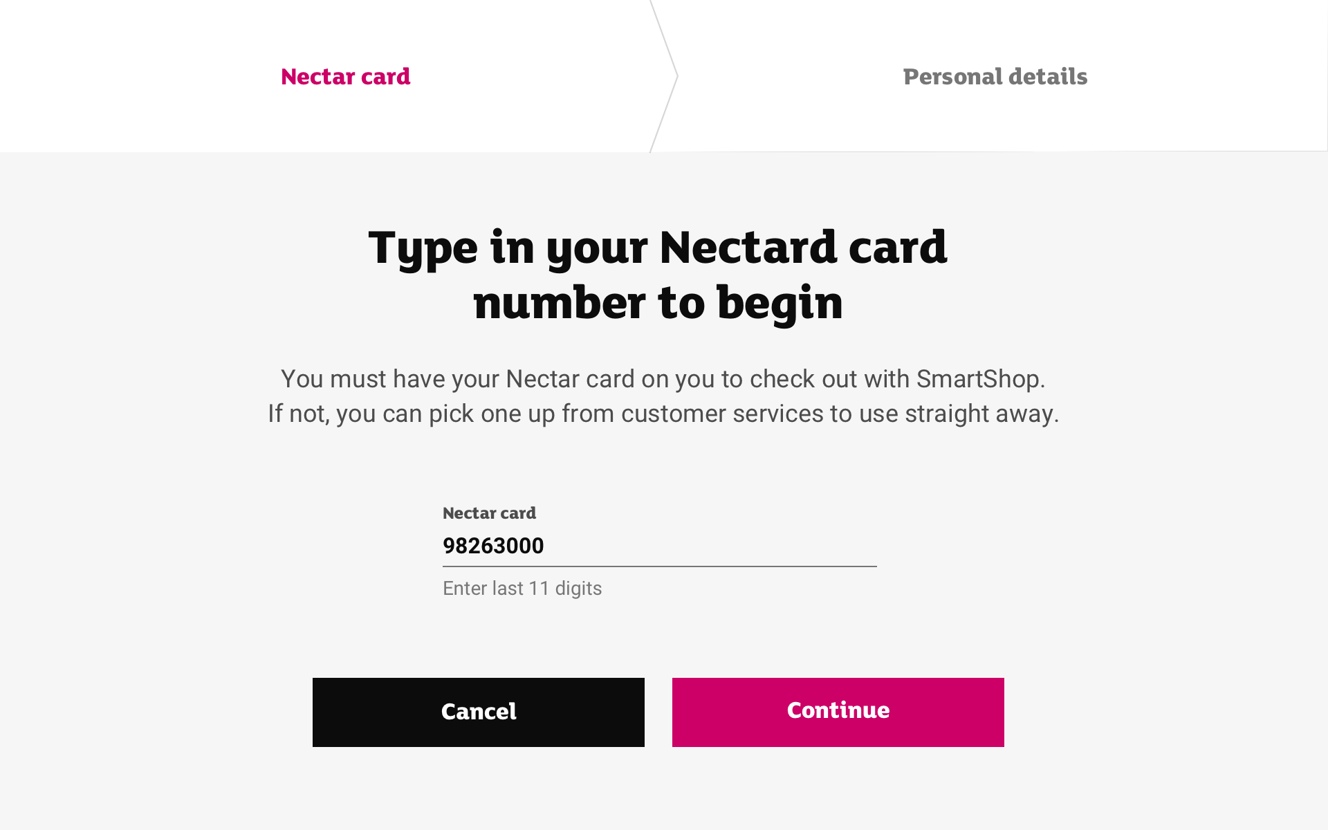 Sainsbury’s SmartShop - Instore handset - Nectar
